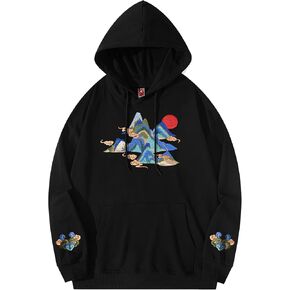 Niepce Inc Streetwear Graphic Embroidered Hoodies for Men