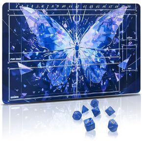 MTG Playmat with Zones, 24×14 Inches Magic The Gathering geam mat Built for Lorcana & TCG Fans, Includes Organizer Bag and 7 Dice