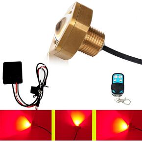 RGBW Underwater 1/2in Standard Boat Drain Plug LED Light,UWDESY Upgraded IP68 waterproof brass housing，Underwater Drain Plug Light for Boat Smartphone APP IR Control RGB LED Marine Boat Light（1pcs）