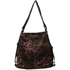 Leopard Shoulder Bag Crossbody for Women Nylon Commuter Tote Handbag Lightweight Backpacks