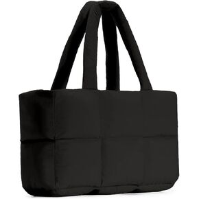 Puffer Tote Bag Mom Gift for Women Large Lightweight Quilted Puffy tote bag Satchel Purse for Travel Gym Shop Work