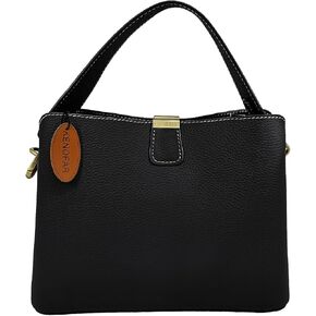 Women's Genuine Leather Tote Bag, Versatile Satchel and Top Handle Handbag with Straps Shoulder Bag