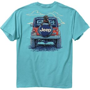 Jeep - Copilot T-Shirt | 100% Ringspun Cotton | Chalky Mint, Wrangler Design