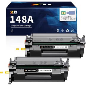 XJI 148A(with Chip) 2 Pack Compatible Toner Cartridges Replacement for HP 148 A X W1480A 148X W1480X Ink, for Laser Jet Pro 4001dn 4001dw 4001n MFP 4101dw 4101fdw 4101fdn Printer Black