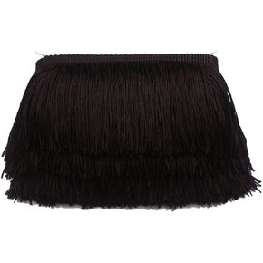 KOLIGHT 10yards Silver Wire Lace Tassel Fringe Trim Decoration for Latin Dress Stage Clothes (PET-Colorful)