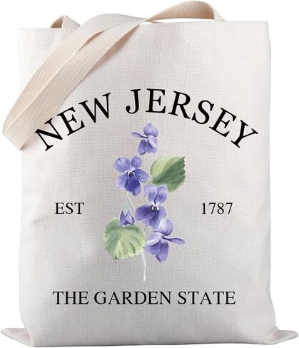 PWHAOO New Jersey State Tote Bag New Jersey Est 1787 The Garden State Tote Bag New Jersey Native Pride Gift in Saudi Arabia