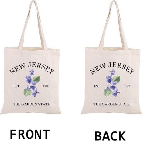 PWHAOO New Jersey State Tote Bag New Jersey Est 1787 The Garden State Tote Bag New Jersey Native Pride Gift in Saudi Arabia