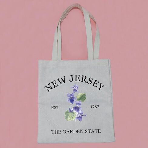 PWHAOO New Jersey State Tote Bag New Jersey Est 1787 The Garden State Tote Bag New Jersey Native Pride Gift in Saudi Arabia