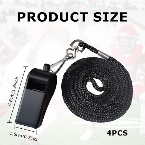 Outdoors Plastic Black Whistles Set of 2 for Coach and Referee Crisp Sound Whistles in Saudi Arabia