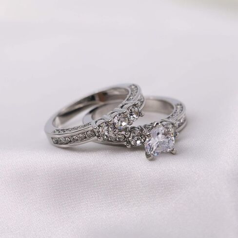 Yellow Gold Filled Bridal Sets 1CT Heart cut Cz Engagement Ring 2pcs Womens Wedding Ring Sets in Kuwait