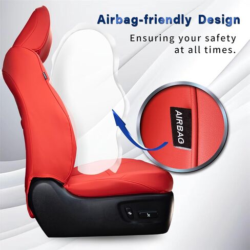 CoverCenter® for Toyota 4Runner Seat Covers 2011-2024(2-Row,5 Seats Model ONLY),Custom-Fit Full Set Bright Red Seat Cover for 4Runner 2024 2023 2022 2021 2020 2019 2018-2011 Luxury Leather Accessories in Saudi Arabia
