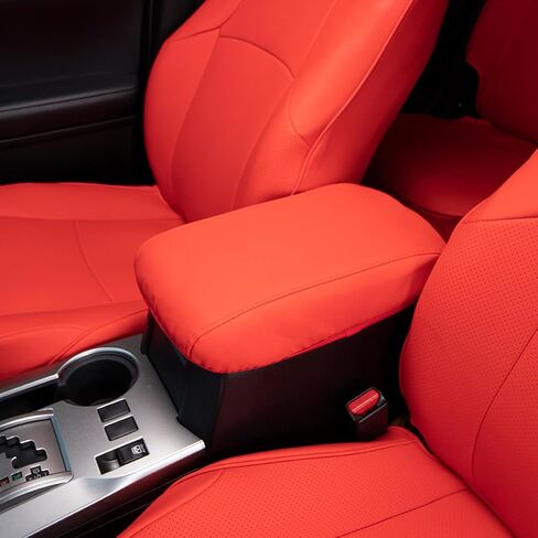 CoverCenter® for Toyota 4Runner Seat Covers 2011-2024(2-Row,5 Seats Model ONLY),Custom-Fit Full Set Bright Red Seat Cover for 4Runner 2024 2023 2022 2021 2020 2019 2018-2011 Luxury Leather Accessories in Saudi Arabia