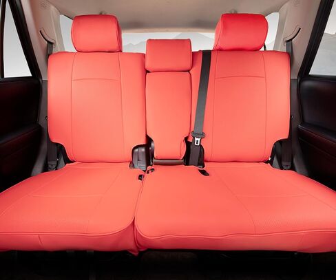 CoverCenter® for Toyota 4Runner Seat Covers 2011-2024(2-Row,5 Seats Model ONLY),Custom-Fit Full Set Bright Red Seat Cover for 4Runner 2024 2023 2022 2021 2020 2019 2018-2011 Luxury Leather Accessories in Saudi Arabia