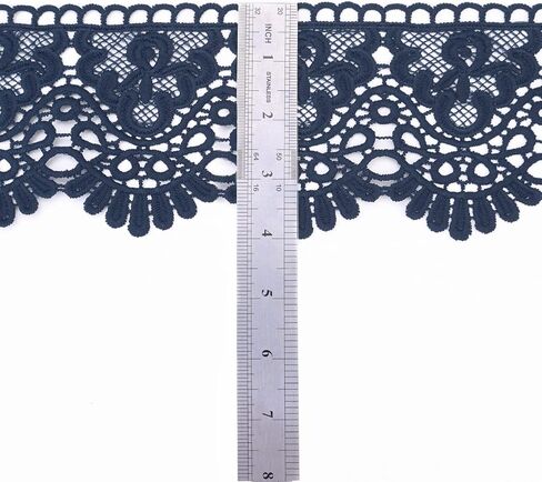 IDONGCAI Venice Lace Trim 4 Inch Wide Lace Trim Lace Edge Trim Floral Venice Lace Ribbon Embroidered Lace Wedding Applique DIY Sewing Crafts(Light Purple) in Kuwait