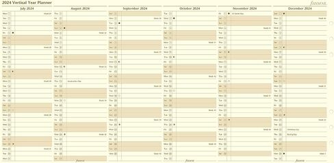 Filofax Calendar Diary Refill, A5 Size, Vertical Year Planner, Cotton Cream Paper, English, 2025 (C68508-25) in Saudi Arabia