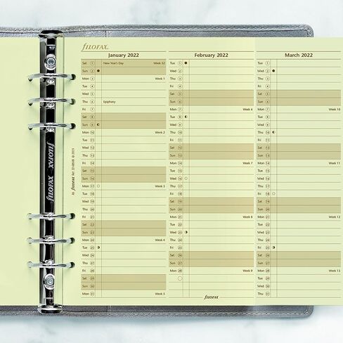 Filofax Calendar Diary Refill, A5 Size, Vertical Year Planner, Cotton Cream Paper, English, 2025 (C68508-25) in Saudi Arabia
