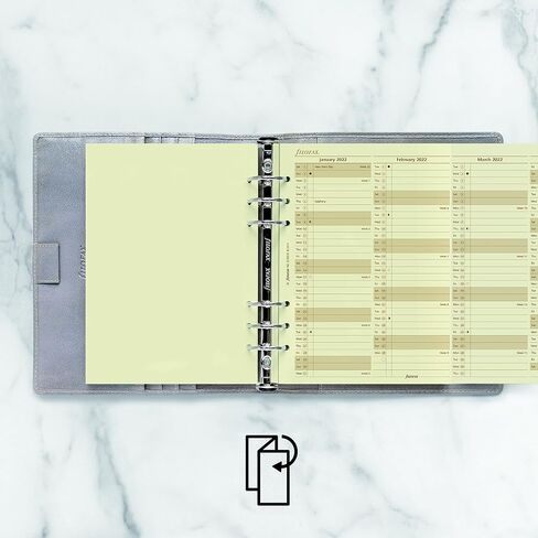 Filofax Calendar Diary Refill, A5 Size, Vertical Year Planner, Cotton Cream Paper, English, 2025 (C68508-25) in Saudi Arabia