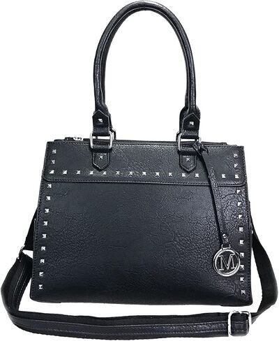 Medium Studded Gun Purse Leatherette Locking Concealed Carry Tote Purse in Saudi Arabia