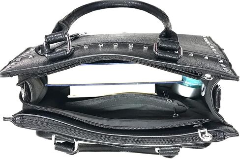 Medium Studded Gun Purse Leatherette Locking Concealed Carry Tote Purse in Saudi Arabia