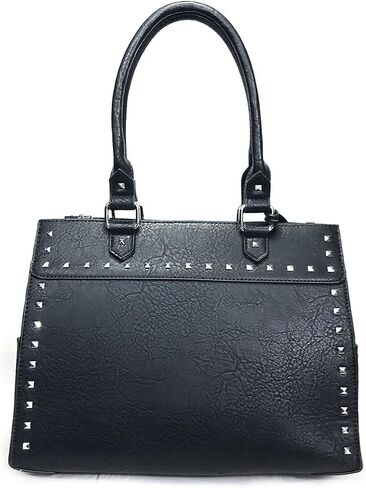 Medium Studded Gun Purse Leatherette Locking Concealed Carry Tote Purse in Saudi Arabia