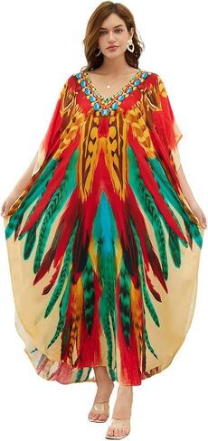 Kaftan Dresses for Women Plus Size-Caftans for Women Plus Size-Kaftan for Women-Caftan for Women，One Size,US S-4XL in Saudi Arabia