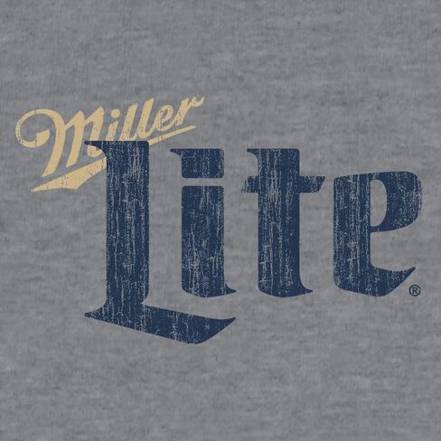 Tee Luv Men's Big and Tall Miller Lite Shirt - Distressed Miller Light Beer Logo Shirt in Kuwait