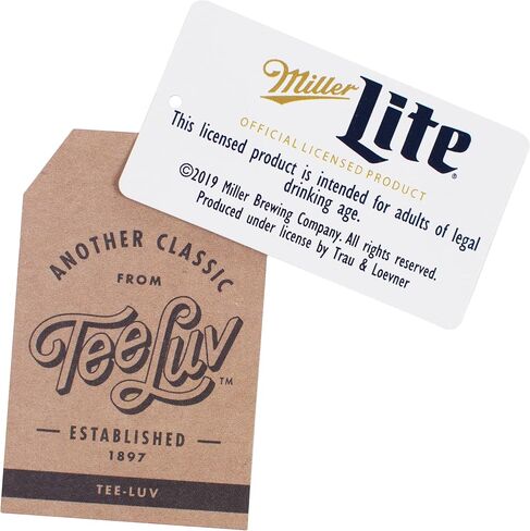 Tee Luv Men's Big and Tall Miller Lite Shirt - Distressed Miller Light Beer Logo Shirt in Kuwait