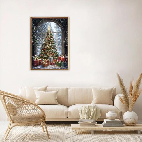 MEIYUDA عيد الميلاد الماس مجموعات الفن للبالغين، DIY شجرة عيد الميلاد ورجال الثلج الماس الفن اللوحة، الشتاء جولة الحفر الكامل جوهرة الفن الحرف اليدوية لديكور الحائط المنزلي يعرض 12x16 بوصة in Kuwait