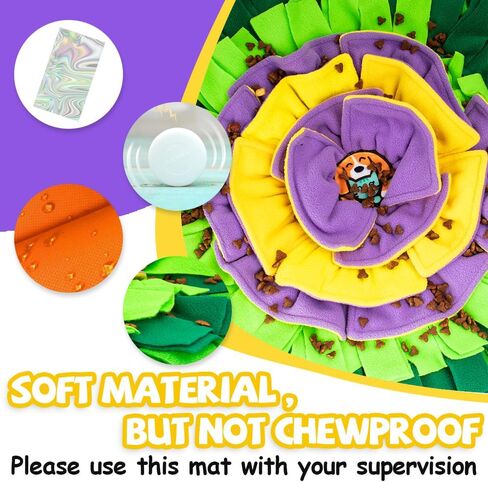 AWOOF Snuffle Mat for Dogs, Interactive Dog Puzzle Toy for Puppy Small Medium Dogs Enrichment Foraging Feeding Game Sniff Mat Toys, Encourages Natural Foraging Skills in Saudi Arabia