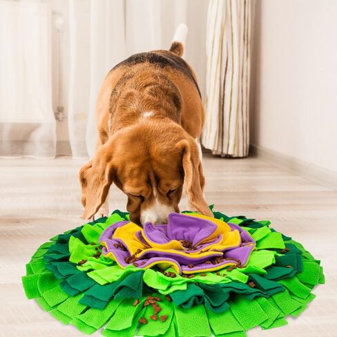 AWOOF Snuffle Mat for Dogs, Interactive Dog Puzzle Toy for Puppy Small Medium Dogs Enrichment Foraging Feeding Game Sniff Mat Toys, Encourages Natural Foraging Skills in Saudi Arabia