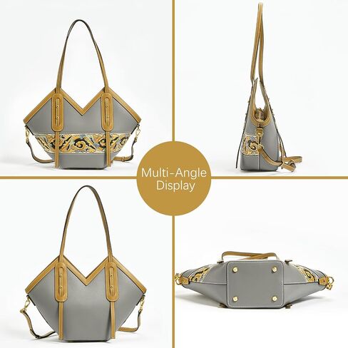 Shoulder Bags for Women, Genuine Leather Shoulder Bag for Women Hand Carved Painted Leather Clutch Saddle Bag with 2 Removable Strap Cute Hobo Tote Underarm Purse（White） in Saudi Arabia