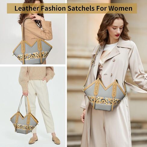Shoulder Bags for Women, Genuine Leather Shoulder Bag for Women Hand Carved Painted Leather Clutch Saddle Bag with 2 Removable Strap Cute Hobo Tote Underarm Purse（White） in Saudi Arabia