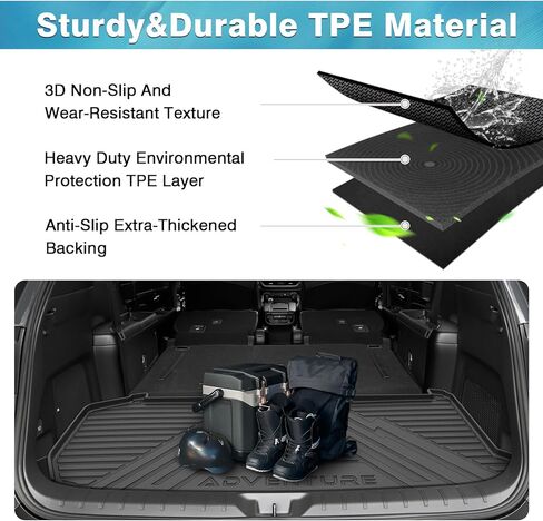 سجادة سرير شاحنة Mixsuper لـ Tacoma 2005-2023، فقط لسرير 5 أقدام، بطانة سرير مناسبة لجميع الأحوال الجوية لملحقات Tacoma TPE متينة عديمة الرائحة باللون الأسود in Kuwait