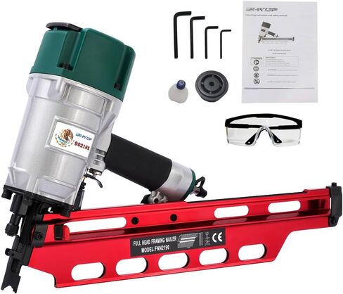 Mexican Style 9021NS Framing Nailer 21 Degree 3-1/2" with Depth Adjustment Professional Air Nail Gun in Saudi Arabia