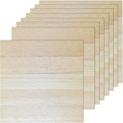 15 Pcs Wood Sheets,Unfinished Balsa Wood Sheets Thin Wood for Crafts,School DIY Projects,Scrabble Tiles,House Aircraft Ship Boat(11.8"x11.8"x1/16") in Saudi Arabia