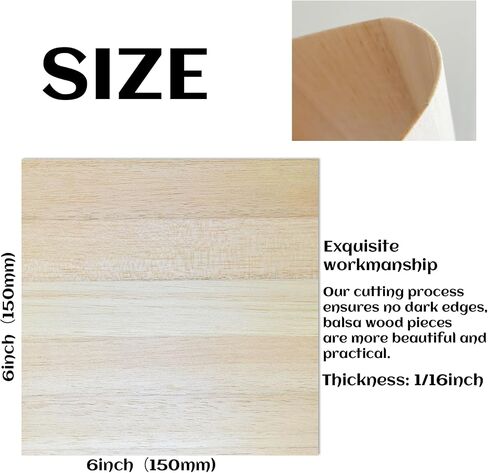 15 Pcs Wood Sheets,Unfinished Balsa Wood Sheets Thin Wood for Crafts,School DIY Projects,Scrabble Tiles,House Aircraft Ship Boat(11.8"x11.8"x1/16") in Saudi Arabia