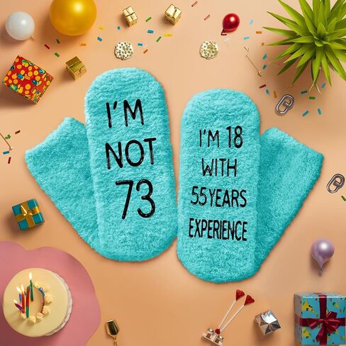 HAPPYPOP 74th Birthday Gift Ideas for Women - Socks for 74 Year Old Birthday, Retirement Gifts for Older Elderly Women in Saudi Arabia