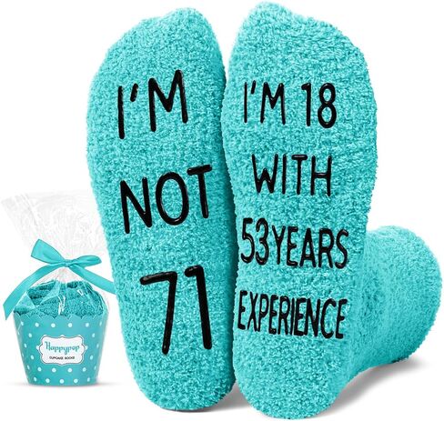 HAPPYPOP 74th Birthday Gift Ideas for Women - Socks for 74 Year Old Birthday, Retirement Gifts for Older Elderly Women in Saudi Arabia