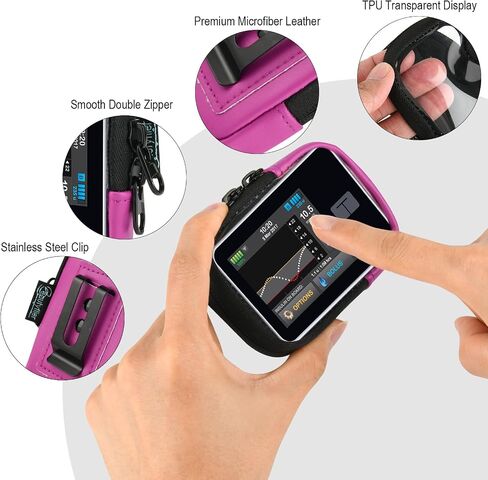 حقيبة مضخة الأنسولين Beautyflier لـ Tandem T: Slim X2، حامل مضخة الأنسولين متوافق مع T: Slim/T: Slim G4، حقيبة تخزين مضخة الأنسولين مع مشبك حزام، ملحقات مضخة ليس من السهل السقوط والكسر (الجراب فقط) in Kuwait