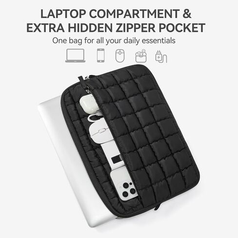 حافظة كمبيوتر محمول BOSTANTEN لجهاز MacBook Air 15 بوصة M3، وMacBook Pro 14 بوصة M4 2024، حقيبة كمبيوتر محمول منتفخة مبطنة لأجهزة Dell وHP وASUS وMicrosoft مقاس 15.6 بوصة in Kuwait