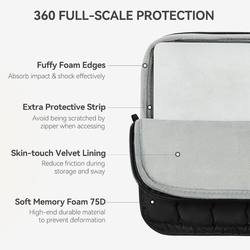 حافظة كمبيوتر محمول BOSTANTEN لجهاز MacBook Air 15 بوصة M3، وMacBook Pro 14 بوصة M4 2024، حقيبة كمبيوتر محمول منتفخة مبطنة لأجهزة Dell وHP وASUS وMicrosoft مقاس 15.6 بوصة in Kuwait