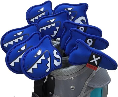 Palette Golf Iron Covers / 9pcs Set/Golf Head Covers/Golf Club Covers (SkyBlue) in Saudi Arabia