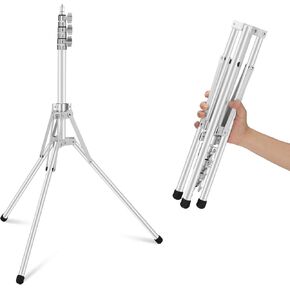 NEEWER Light Stand Carbon Fiber with 180° Reversible Legs, 1/4"-3/8" Screw Adapter and Bag, 86.5in/220cm Portable Travel Tripod Stand for Outdoor Photography Speedlite Strobe Softbox, ST210R