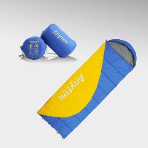 Envelope Sleeping Bag 3 Seasons Adult Indoor Outdoor Waterproof Warm Wear Washable Patchwork Left Zipper