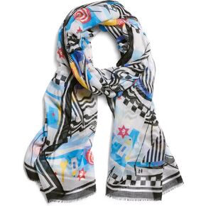 Karl Lagerfeld Paris Women's Accessories Scarf,Black,0S