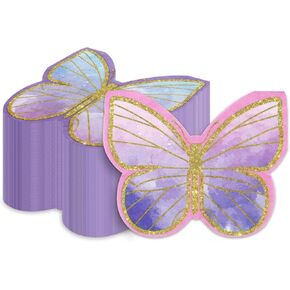 100Pcs Butterfly Napkins, 13 x 13 Inches Purple Napkins, Spring Flower Party Napkins, Butterfly Table Decorations Floral Napkins for Wedding Floral Spring Butterfly Birthday Decorations in Kuwait