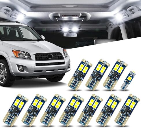 Auto Dynasty (Pack of 8) 12V 5500K Interior Car LED Light Bulbs Kit Compatible with Toyota Highlander 2020-2024, Pure White in Saudi Arabia