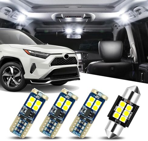Auto Dynasty (Pack of 8) 12V 5500K Interior Car LED Light Bulbs Kit Compatible with Toyota Highlander 2020-2024, Pure White in Saudi Arabia