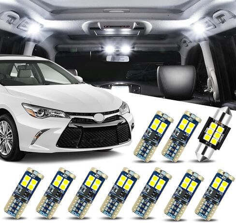 Auto Dynasty (Pack of 8) 12V 5500K Interior Car LED Light Bulbs Kit Compatible with Toyota Highlander 2020-2024, Pure White in Saudi Arabia