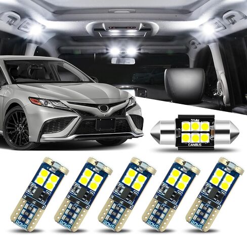 Auto Dynasty (Pack of 8) 12V 5500K Interior Car LED Light Bulbs Kit Compatible with Toyota Highlander 2020-2024, Pure White in Saudi Arabia